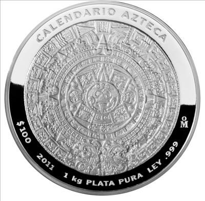 Mexico - 2011 - 100 Pesos - Aztec Calendar (PROOF)