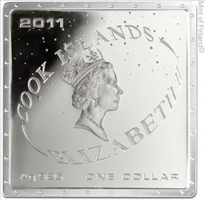 Cook Islands - 2011 - 1 Dollars - First Man in Space (PROOF)