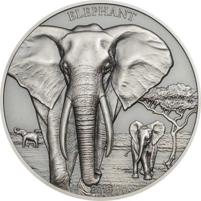 Tanzania - 2016 - 1000 Shillings - Elephant High Relief (incl box) (ANTIQUE)