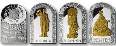 Andorra - 2012 / 2013 - 7 x 10 Dinar - Pantheon Goddes of Love (PROOF)