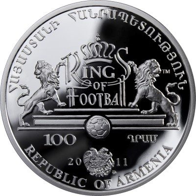 Armenia - 2011 - 100 dram - Kings of Football MICHEL PLATINI (PROOF)