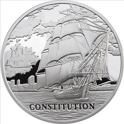 Belarus - 2010 - 20 Roubles - USS Constitution (Sailing Ship Series) (PROOF)