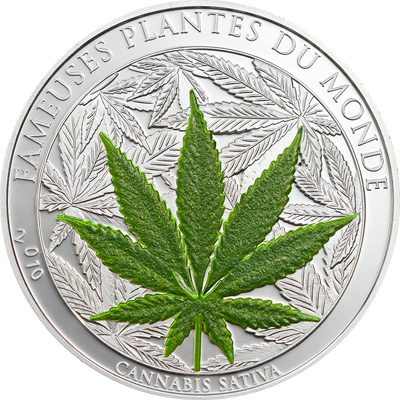 Benin - 2010 - 100 Francs - Plants of the World CANABIS / MARIHUANA (PROOF)