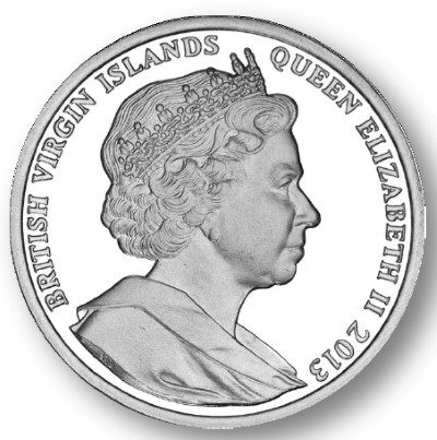 British Virgin Islands - 2013 - 5 Dollar - The 2013 Baby/Birth Coin (PROOF)