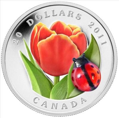 Canada - 2011 - 20 Dollars - Tulip with Ladybug (PROOF)