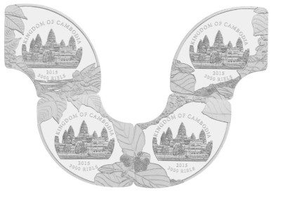 Cambodia - 2015 - 4 x 3000 Riels - Discovery of Nature NATIVE BIRDS OF SINGAPORE (PROOF)