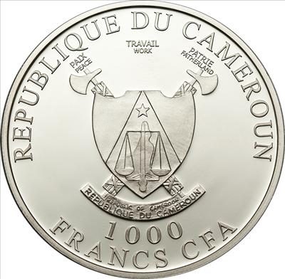 Cameroon - 2011 - 1000 Francs - Butterfly 3D-Papillons Exotique (butterfly is 3D on the coin) (PROOF)