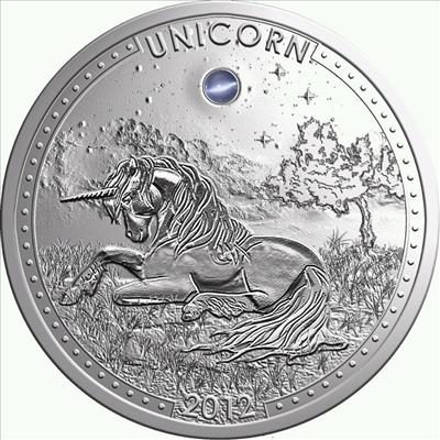 Cameroon - 2012 - 1000 Francs - Unicorn with crystal insert (PROOF)