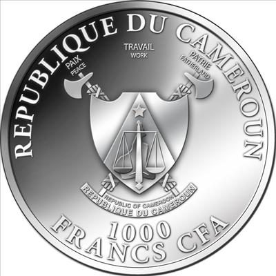 Cameroon - 2012 - 1000 Francs - Unicorn with crystal insert (PROOF)