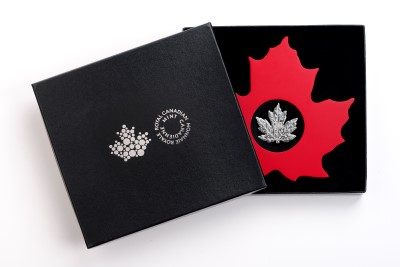 Canada - 2015 - 20 Dollars - Cut-out Silver Maple Leaf (PROOF)