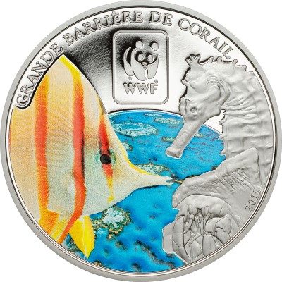 Central African Republic - 2015 - 100 Francs CFA - WWF Great Barrier Reef (including  (PROOF)
