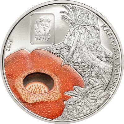 Central African Rep. - 2015 - 100 Francs CFA - WWF 2015 RAFFLESIA (including box) (PROOF)