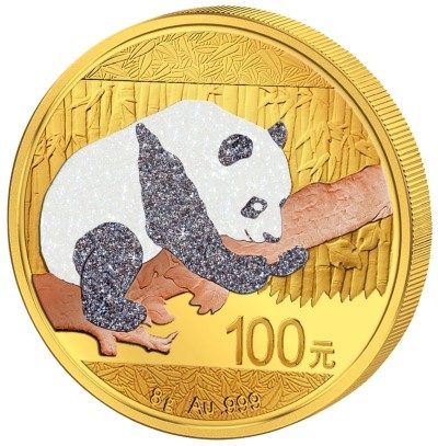 China - 2016 - 10 & 100 Yuan - Panda Prestige Diamond Set  (BU)