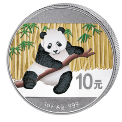 China - 2014 - 10 Yuan - Panda (coloured 1oz ag) (PROOF)