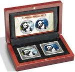 China - 2015 - 2 x 10 Yuan - Silver Panda Set DAY & NIGHT (PROOF)