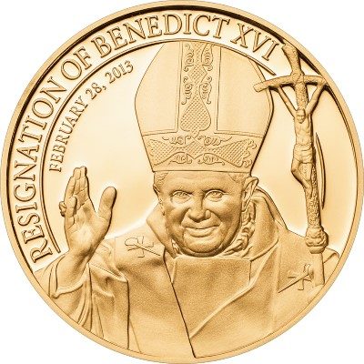 Cook Islands - 2013 - 1 dollar - Resignation of Benedict XVI  (PROOF)