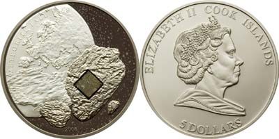 Cook Islands - 2008 - 5 Dollars - Meteorite Pultusk Poland (PROOF)