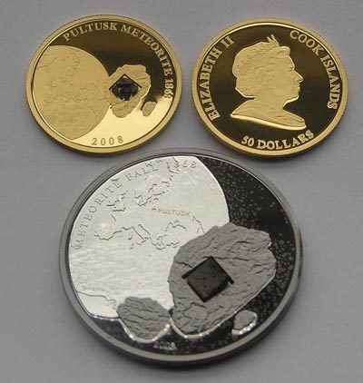 Cook Islands - 2008 - 50 Dollars - Meteorite Pultusk Poland GOLD (PROOF)