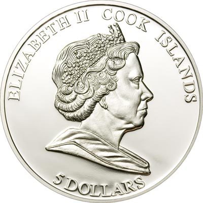 Cook Islands - 2009 - 5 Dollars - HMB Endeavour of James Cook (PROOF)
