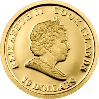 Cook Islands - 2009 - 10 Dollars - James Cooks Endeavour (PROOF)