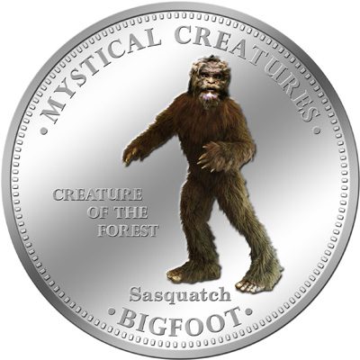 Cook Islands - 2009 - 1 Dollar - 7 Mystical Creatures BIG FOOT (PROOF)