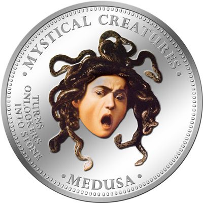 Cook Islands - 2009 - 1 Dollar - 7 Mystical Creatures MEDUSA (PROOF)