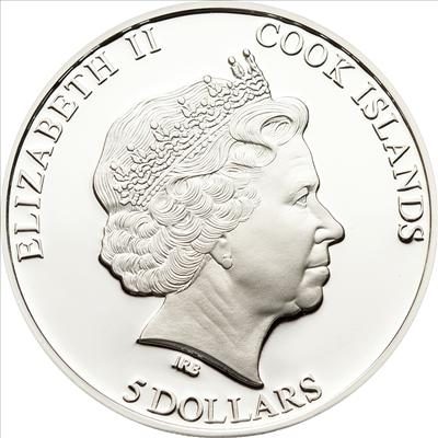Cook Islands - 2012 - 5 Dollars - Hollywood Legends ROBERT MITCHUM (incl box) (PROOF)
