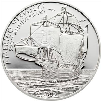 Cook Islands - 2012 - 5 Dollars - Vespucci (incl box) (PROOF)