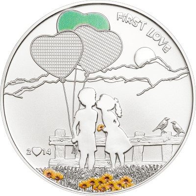 Cook Islands - 2014 - 5 Dollars - Paint Your Coin FIRST LOVE (PROOF)