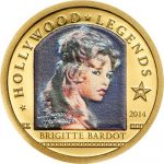 Cook Islands - 2014 - 1 Dollar - Hollywood Legends BRIGITTE BARDOT (PROOFLIKE)