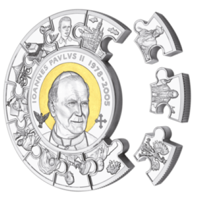 Cook Islands - 2014 - 100 Dollars - John Paul II Canonization  (PROOF)