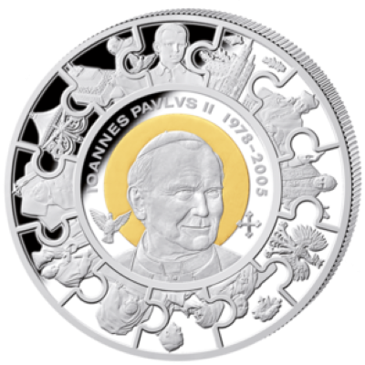 Cook Islands - 2014 - 5 Dollars - John Paul II Canonization  (PROOF)