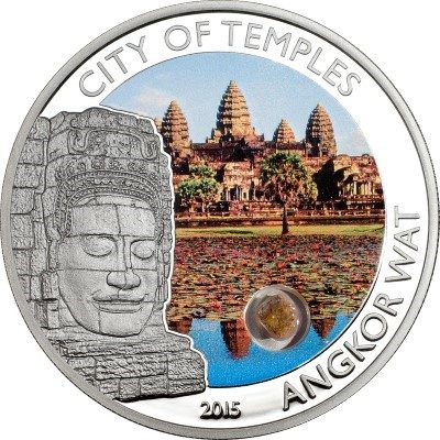 Cook Islands - 2015 - 5 Dollars - Magical & Mystical Places ANGKOR WAT (PROOF)