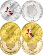 Cook Islands - 2016 - 1, 5 & 20 Dollars - Brexit 23 June 2016 3 COIN SET (PROOF)