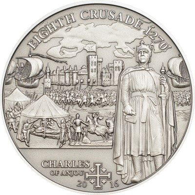Cook Islands - 2016 - 5 Dollars - History of the Crusades 8th CRUSADE CHARLES OF ANJOU(including box) (ANTIQUE)