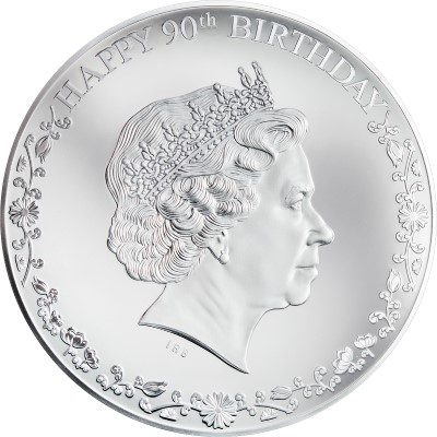 Cook Islands - 2016 - 20 Dollars - Happy 90th Birthday Queen Elizabeth II 3oz (including box) (PROOF)