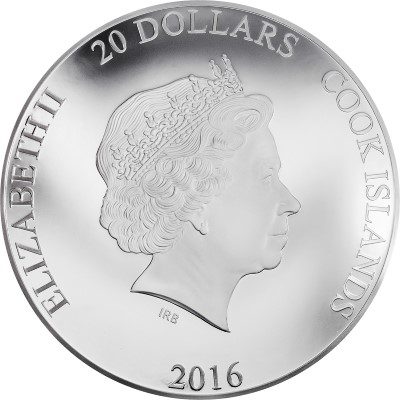Cook Islands - 2016 - 20 Dollars - Happy 90th Birthday Queen Elizabeth II 3oz (including box) (PROOF)