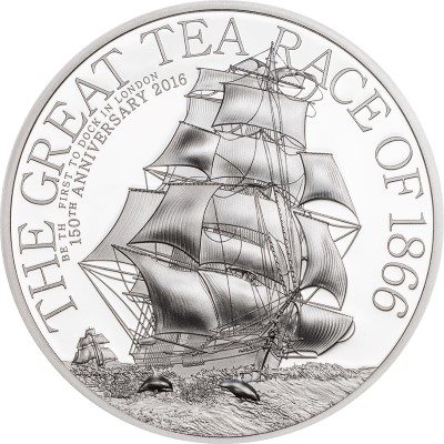 Cook Islands - 2016 - 2 Dollars - The Great Tea Race 1/2 oz (including box) (PROOF)