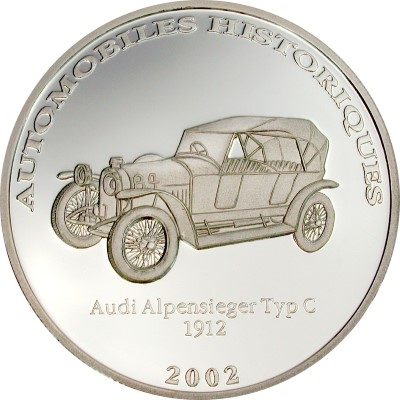 Congo - 2002 - 10 Francs - Audi Alpensieger 1912 (PROOF)