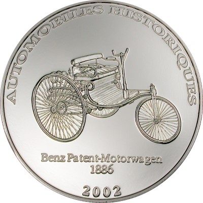 Congo - 2002 - 10 Francs - Benz Patent Motorwagen 1886 (PROOF)