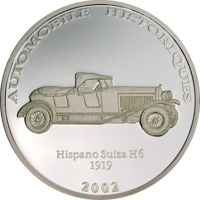 Congo - 2002 - 10 Francs - Hispano Suiza 1919 (PROOF)