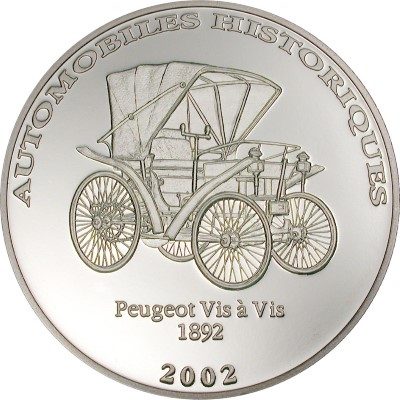Congo - 2002 - 10 Francs - Peugeot Vis à vis (PROOF)
