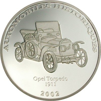 Congo - 2002 - 10 Francs - Opel Torpedo 1911 (PROOF)