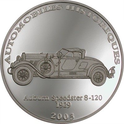 Congo - 2003 - 10 Francs - Auburn Spedster 9-120 1929 (PROOF)