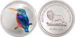 Congo - 2004 - 10 Francs - KMnew Birds Kingfisher silver (PROOF)