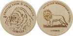 Congo - 2005 - 5 Francs - KMnew Gorilla Wooden Coin (PROOF)