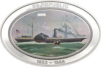 Cook Islands - 2013 - 5 dollars - SS Republic (including box) (PROOF)