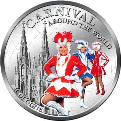 Fiji - 2012 - 1 Dollar - Carnival around the World COLOGNE (PROOF)