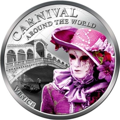 Fiji - 2012 - 1 Dollar - Carnival around the World VENICE (PROOF)