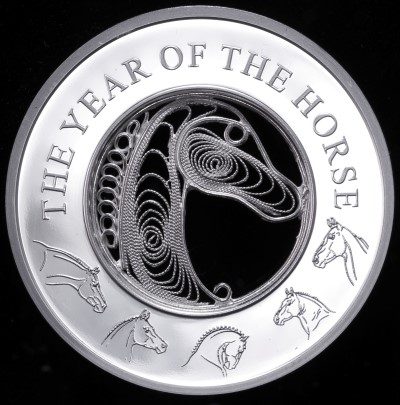 Fiji - 2014 - 1 Dollar - Year of the Horse FILIGREE (PROOF)
